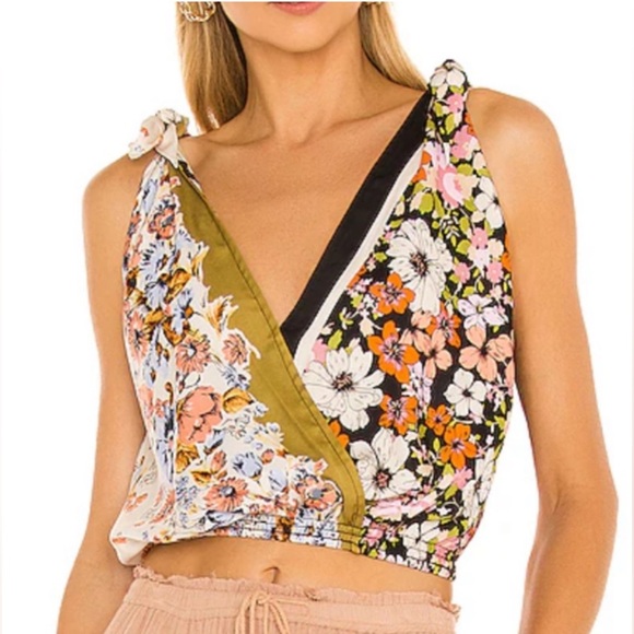 Free People women’s “tied to you” scarf style bohemian blouse  size small - Picture 3 of 5